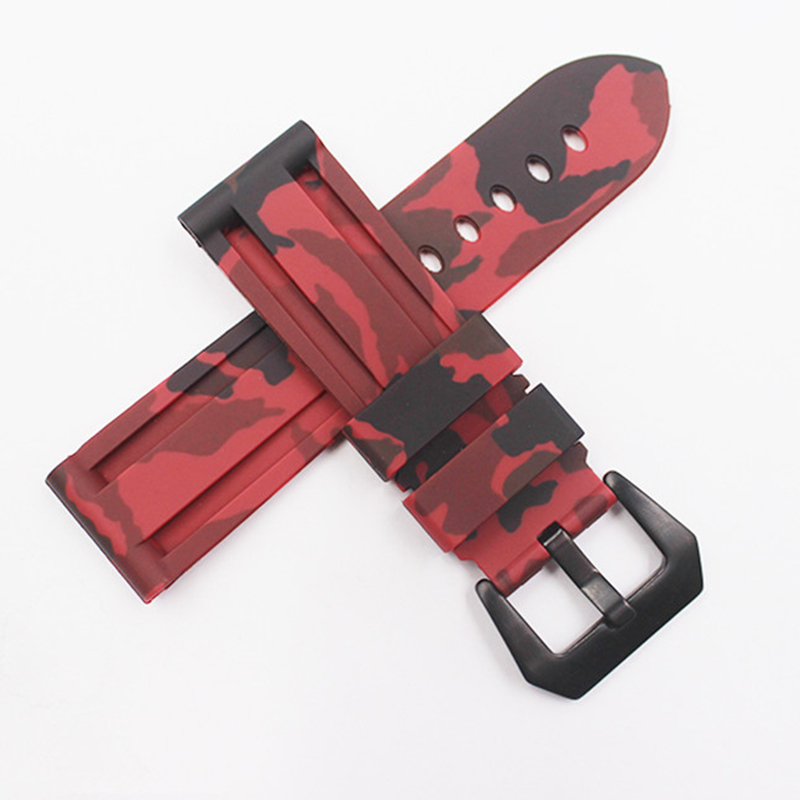 silicone camouflage strap for Panerai PAM111 24mm needle buckle