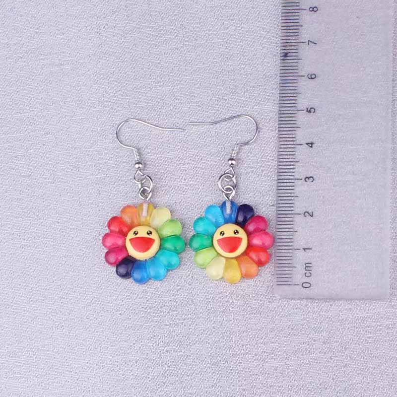 10pcs Colorful Sunflower Pendants Charms Crafts DIY Making Handmade Jewelry Finding For Earrings Necklace Keychain