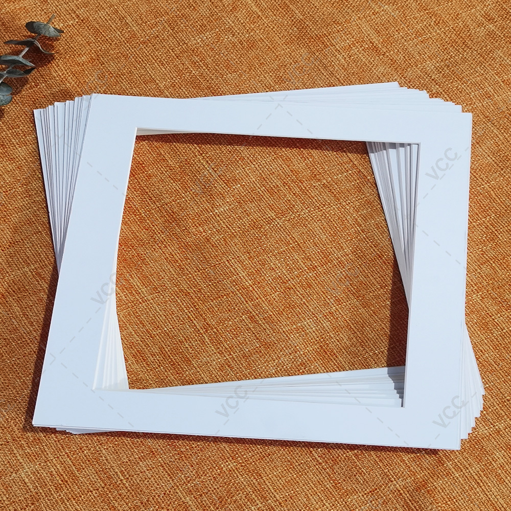 15Pcs Square White Mats Mounts For 6/7/8/10/16 inch A4 A3 Picture Frames Decor Mat Paper Photo Frame H260306
