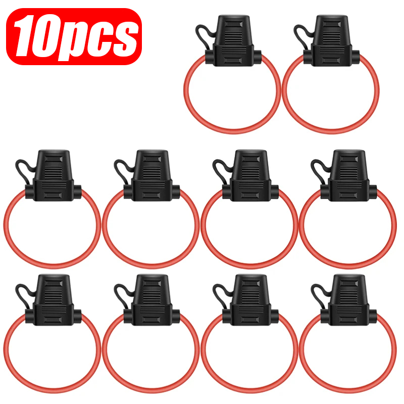 5/10pcs Car Fuse Holder Mini Blade Adapter Splash-proof Box in Line Cutoff Switch Socket 12V 30A Car Waterproof Fuse Socket