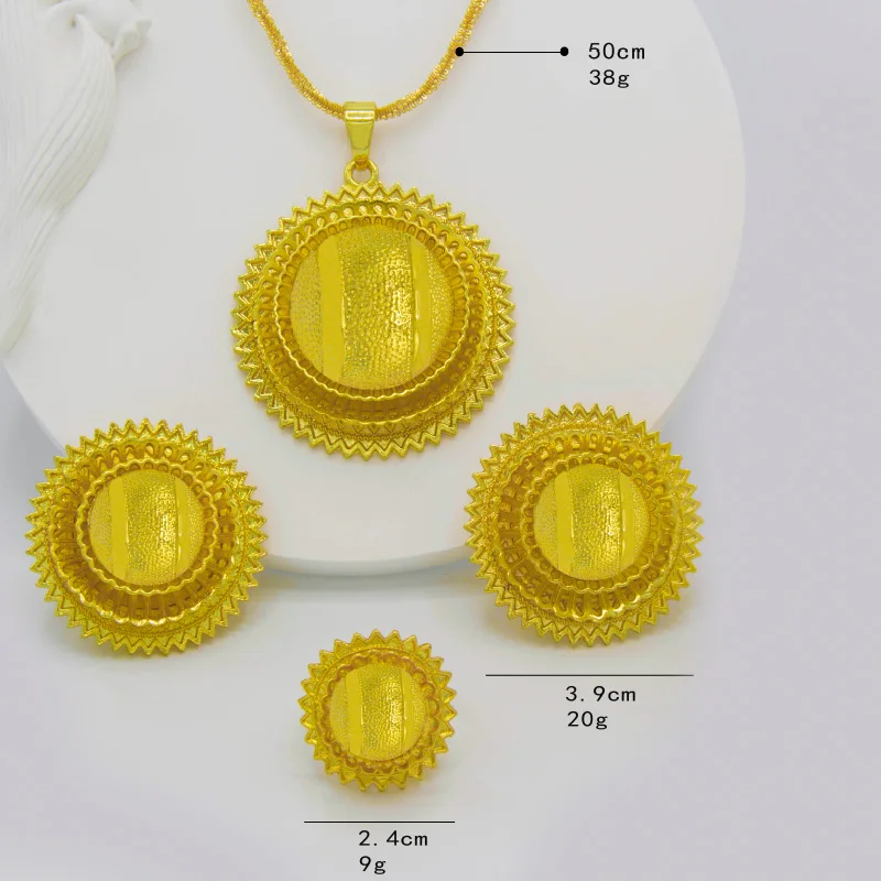 Shamty HOT Bridal Pure Gold Color African Jewelry Sets Ethiopian Nigeria Sudan Eritrea Kenya Habasha Style Wedding Set A30029