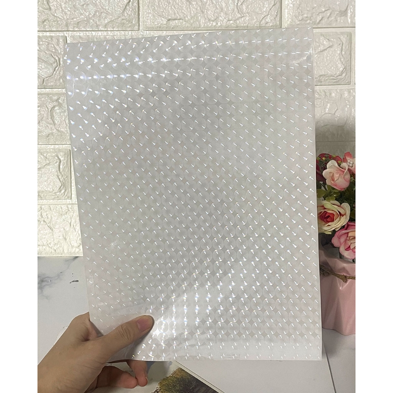 5 Sheets 8.27x11.69Inches Butterfly Glass Heart Shape Holographic Cold Laminated Film Glitter Holographic Overlay Laminating