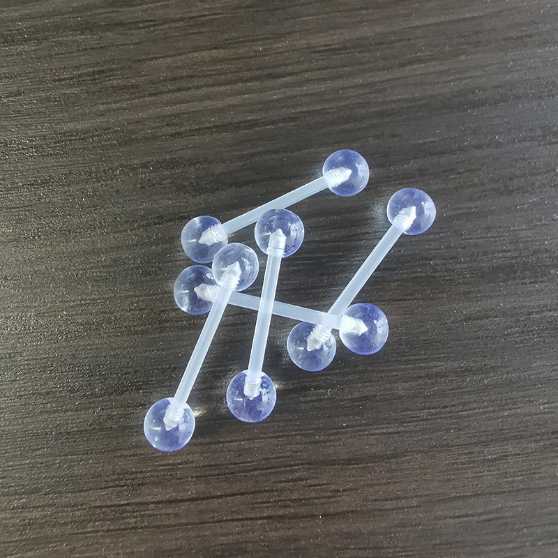 10pcs Flexble Tongue Piercing Stud Acrylic Nipple Ring Clear Soft Barbell Bar Cartilage Earring Helix for Women Body Jewelry 14G
