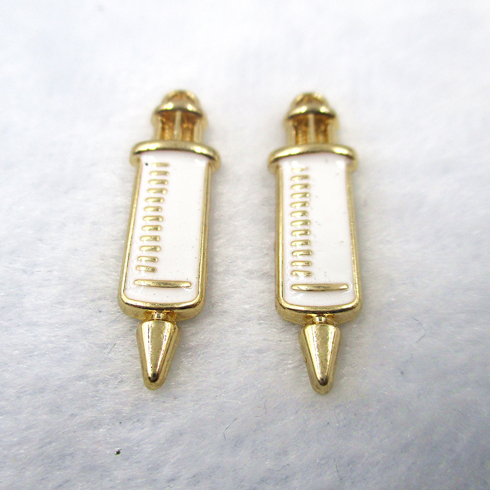 10pcs 8x30mm 11x28mm Medicine Charms Syringe Charms Pendants Jewelry Making Stethoscope For DIY Handmade Craft fitting XL457