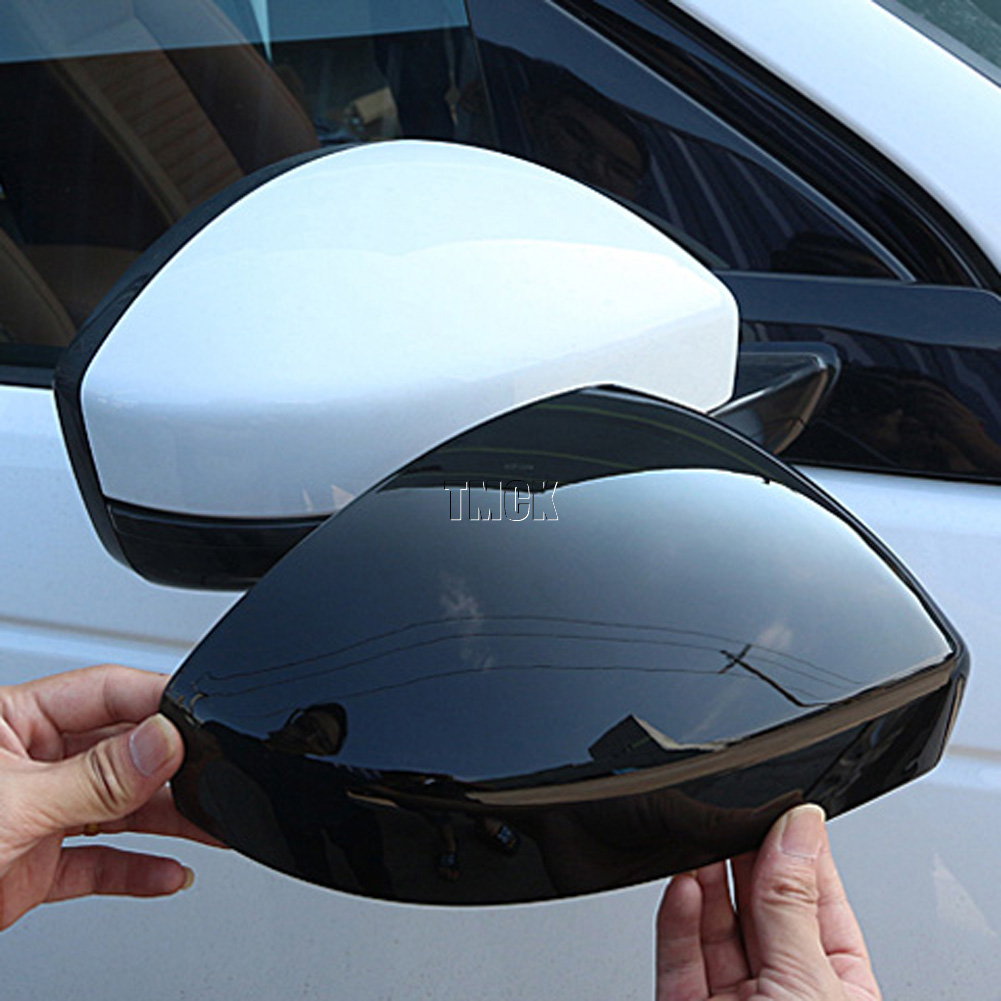 For Land Rover Range Rover Velar Evoque Discovery Sport Gloss Black Car Rearview Mirror Cover Caps Trim For Jaguar F-Pace E-Pace