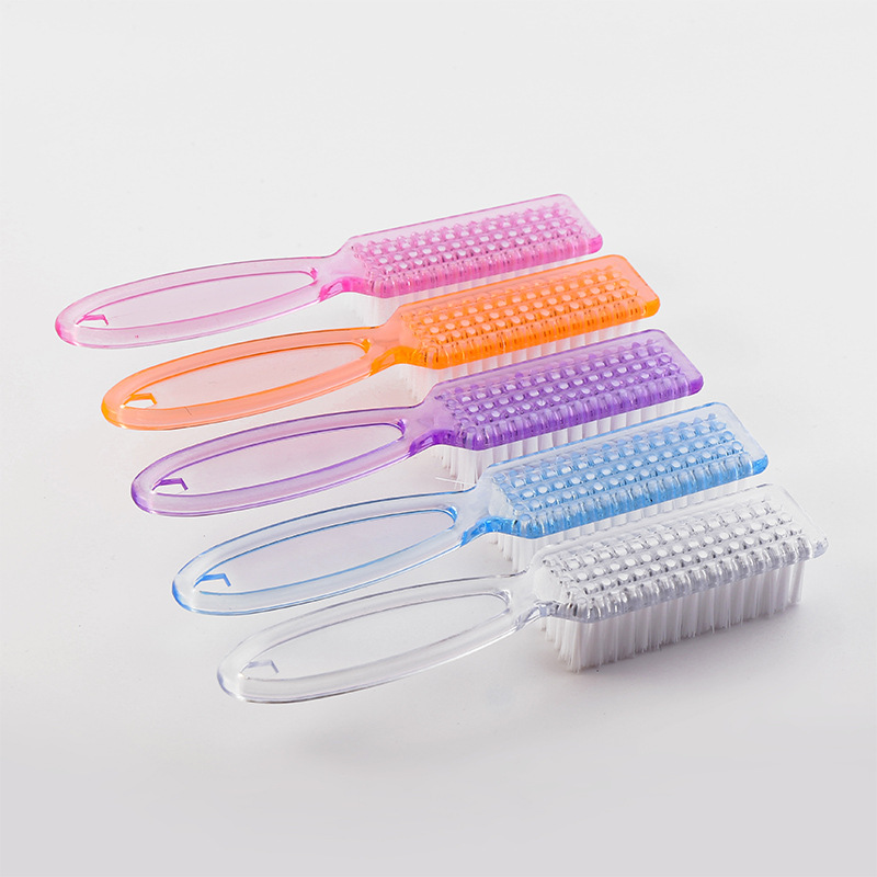 Handle Grip Nail Brush Cleaner Fingernail Scrub Hand Cleaning Brushes Soft Stiff Bristles Scrubber Manicure Tool Foot Toes Care
