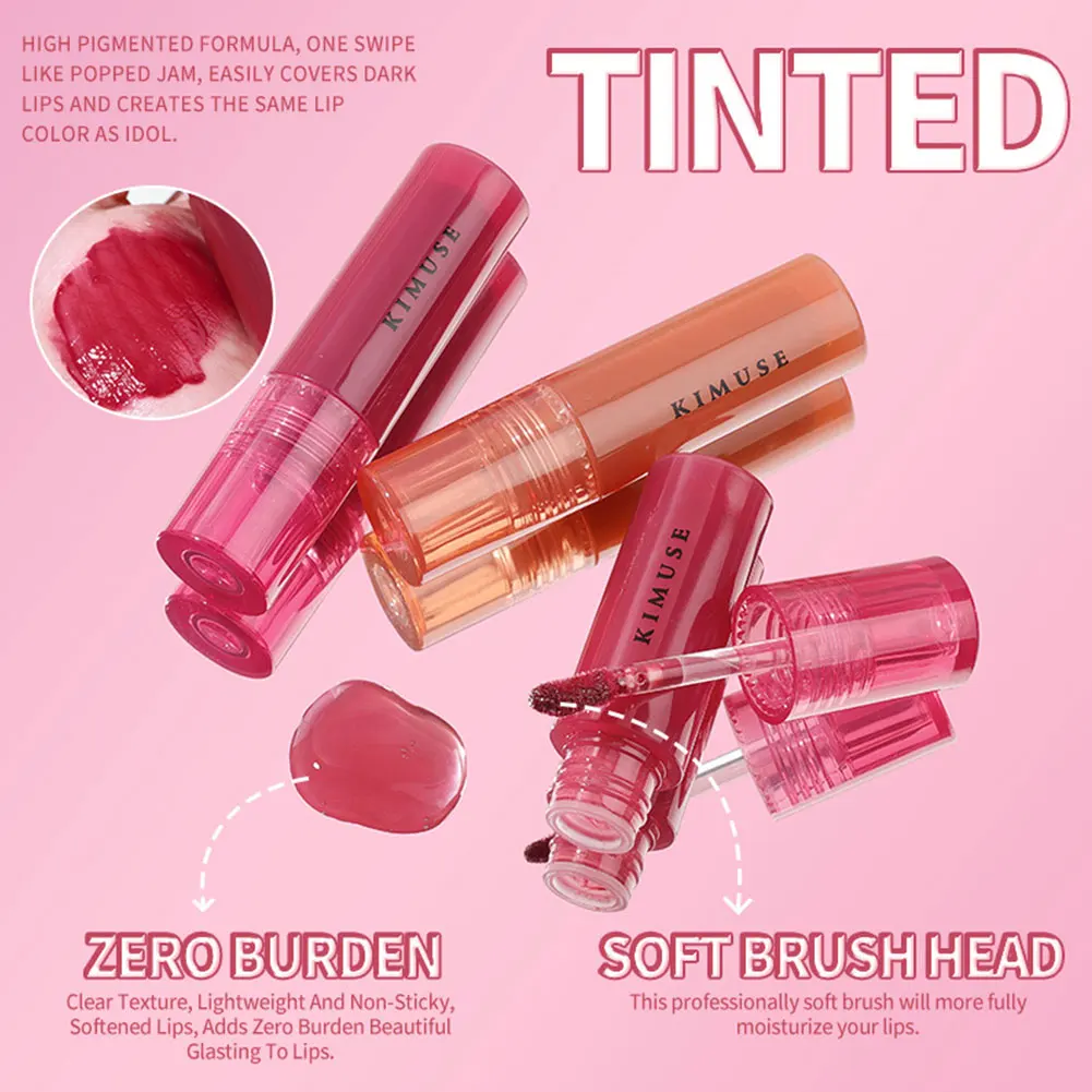 Mini 9 Colors Liquid Lip Gloss Waterproof Non-stick 24 Hours Long Lasting Velvet Matte Lipstick Lip Gloss Cosmetic Makeup Care