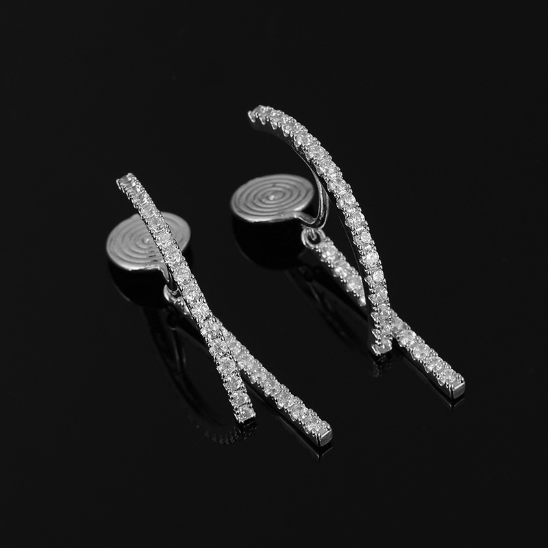 One-piece Mosquito Coil Ear Clip Without Pierced French Earrings Was Thin And Simple Cross Earrings
