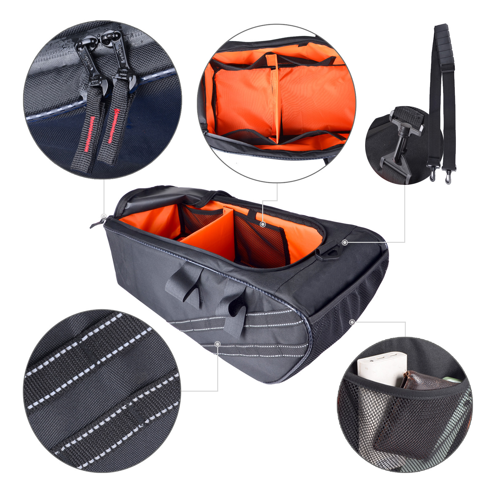 For Honda Ruckus Zoomer 2010 - 2019 Bag Motorcycle Rear Back Seat Bags Under Seat Cargo Storage Bag Luggage Waterproof Backpack