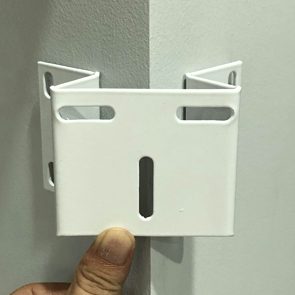 CCTV Video Surveillance Camera Mounting Bracket Vertical Wall Corner Right Angle Plate Supporting Holder Crane Metal Black White