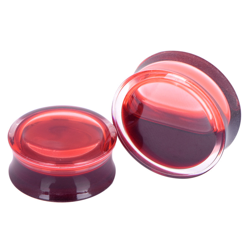 1pc Acrylic Red Liquid Blood Ear Gauges Ear Plug Earrings Gauges Body Piercing Jewelry Piercing 9 Size