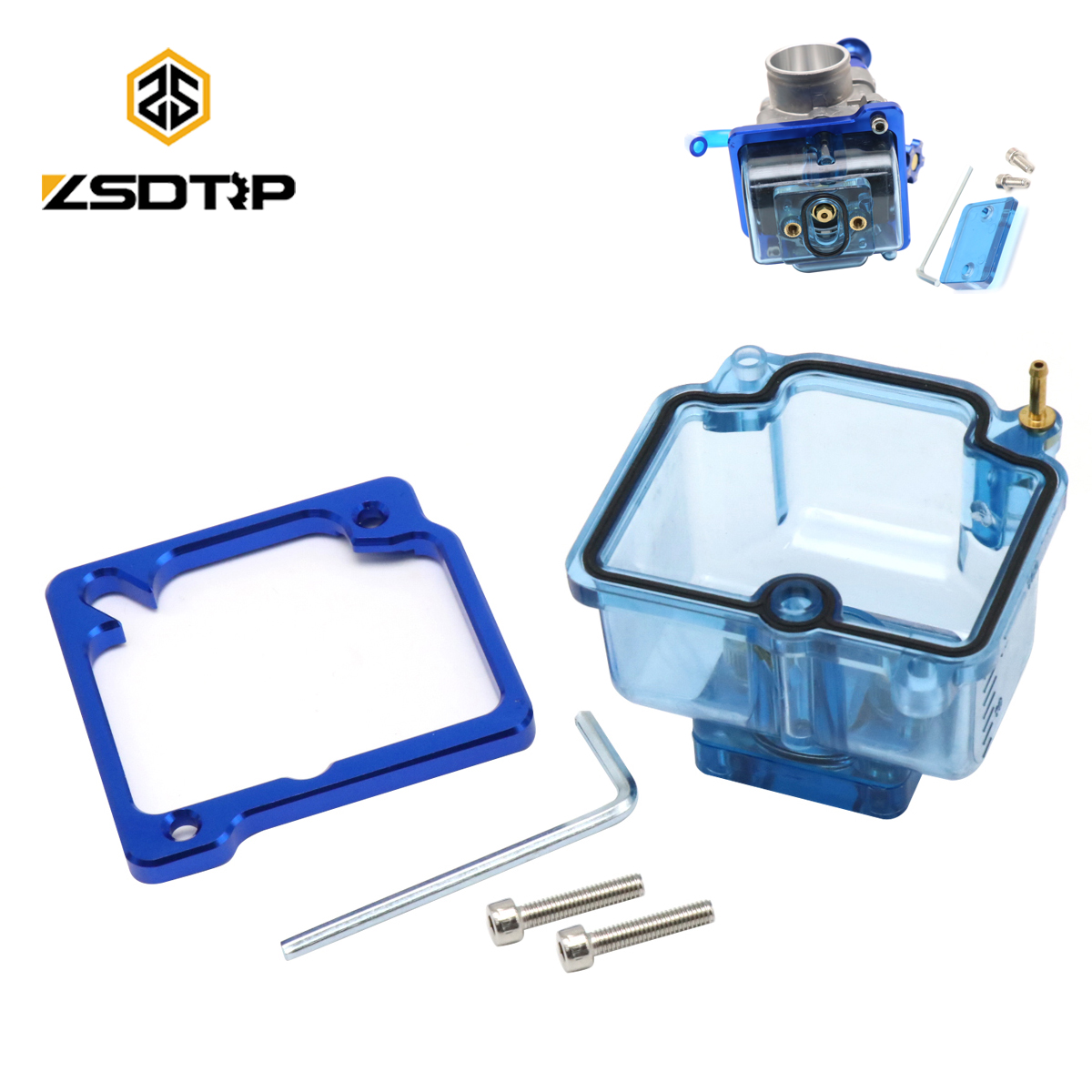ZSDTRP For PWK 21 24 26 28 30 32 34mm Motorcycle Carburetor Float Chamber Clear Bottom Float Bowl Oil Cup Detachable Bottom