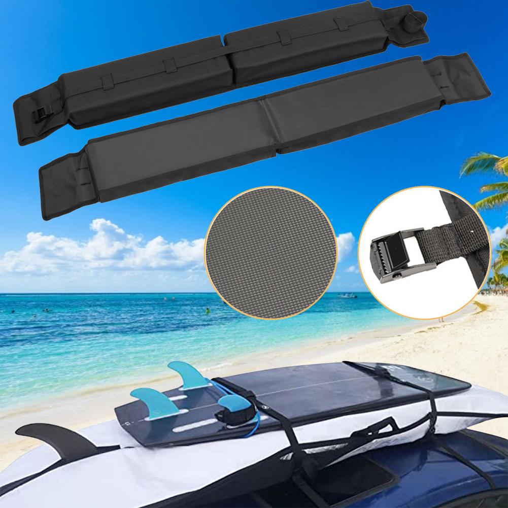 Universal Car Roof Rack Space Saving Easy To Install Car Roof Luggage Rack Soft Roof Strips To Fix Kayaks Surfboards On The Roof