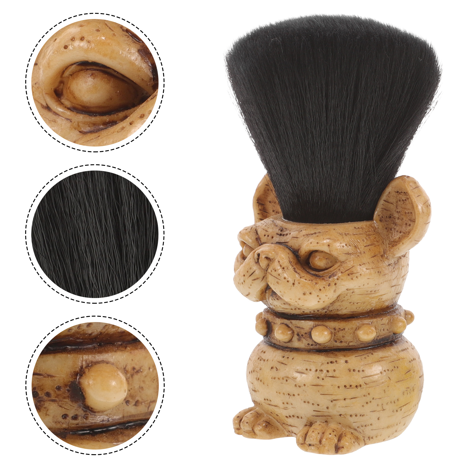 Barber Neck Duster Brush Hair Sweep Brush Men Shaving Brush Beard Brush Soft Bristles Mustache Brush