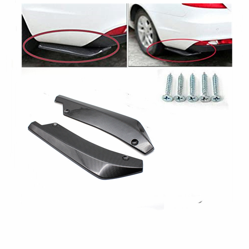 Car Rear Bumper,of Universal Rear Trunk Lip Spoiler Canard Wing BodySpoilerAnti-crash Diffuser Lip Wrap Angle Splitter Protector