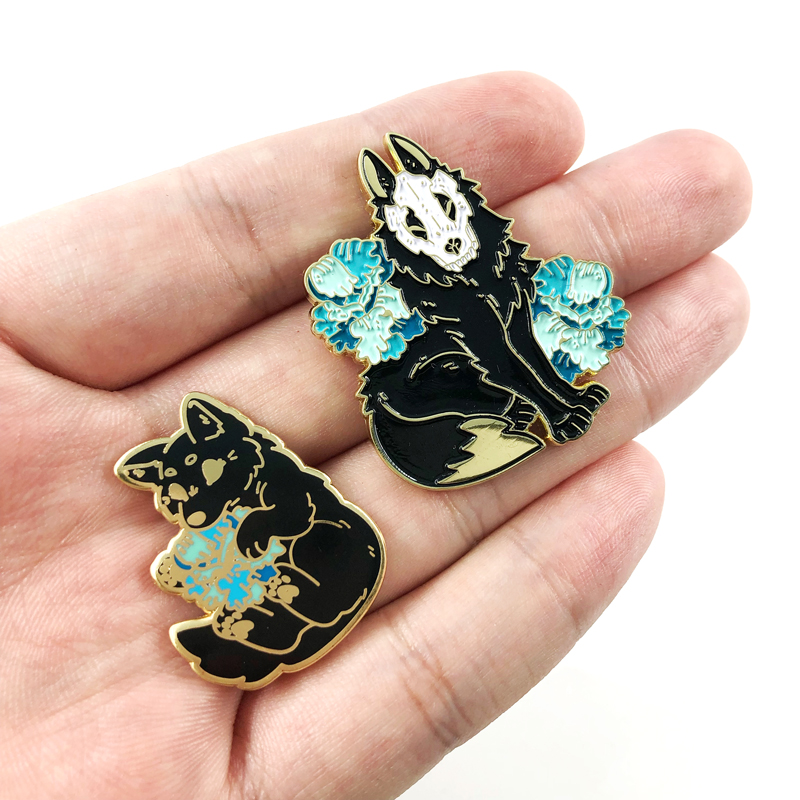 LXJERY Wolf Pin Badge On Backpack Funny Brooch Pins For Clothes Broche For Women Girls Gift
