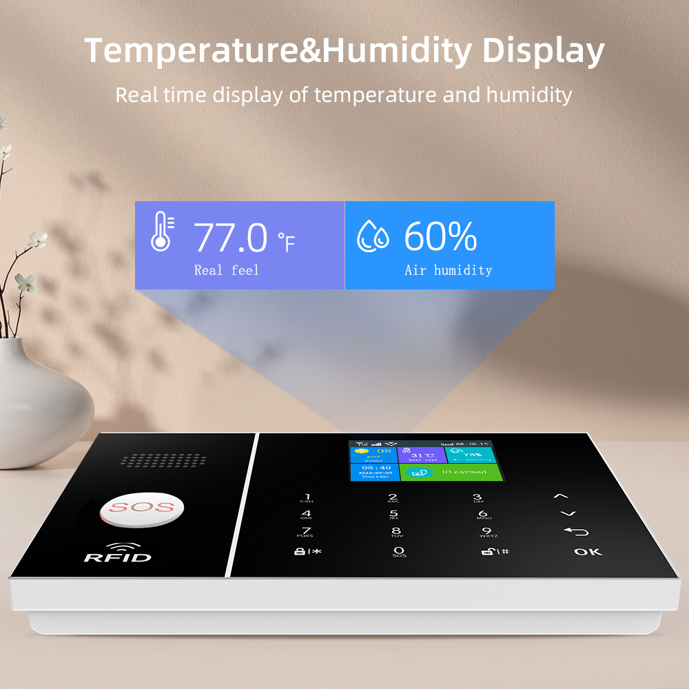 HIVA WiFi Alarm System For Home Security House Office Tuya Smart Life APP Control ith PIR and Window Detector Work With Alexa