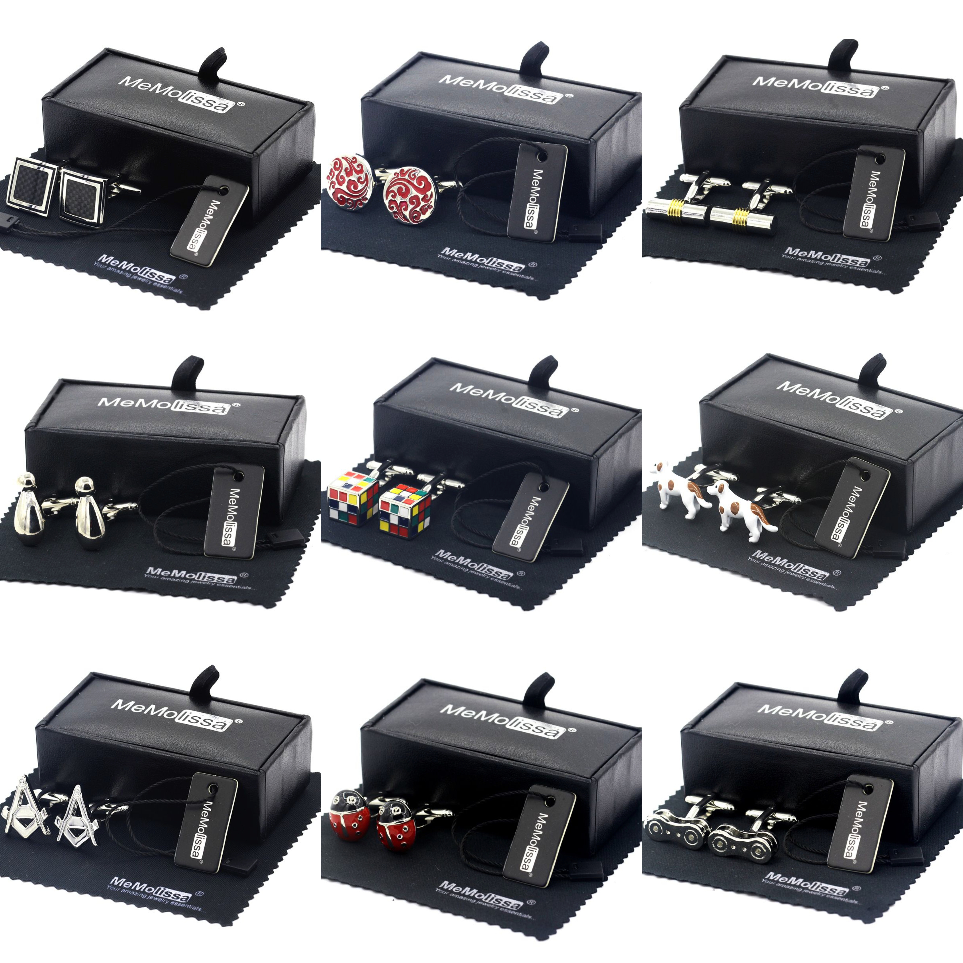 MeMolissa Display Box Cufflinks 4A Poker Cufflinks Male French Shirt Cuff Links Cards Design Cufflink for Men High Quality