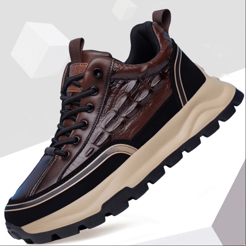 New Ddmysports Spring Men S Leather Waterproof Fashion Casual Shoes Versatile Comfortable Wear Trend Brown Outdoor Shoes hoes hoes