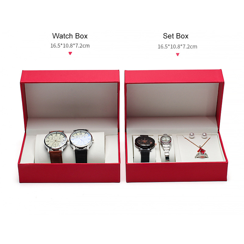 1piece PU Wrist Watch Box Holder Organizer Storage Case Earring Necklace Ring Jewelry Display Container for Travel Exhibitors