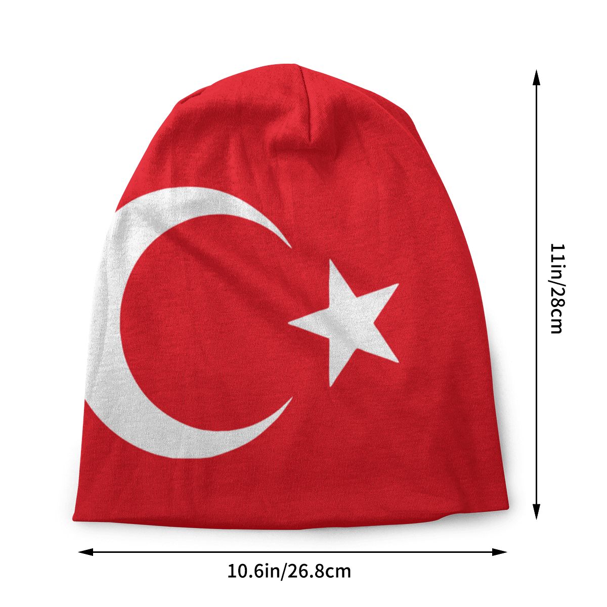 Turkey Turkiye Flag Bonnet Hat Turkish Knitting Hats Goth Street Skullies Beanies Hats Unisex Spring Warm Dual-use Cap