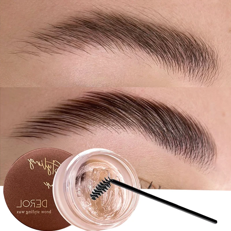 Waterproof Eyebrow Styling Wax Makeup Quick-drying Lasting Brow Pomade Setting Natural Transparent Stereo Wild Eyebrow Gel Soap