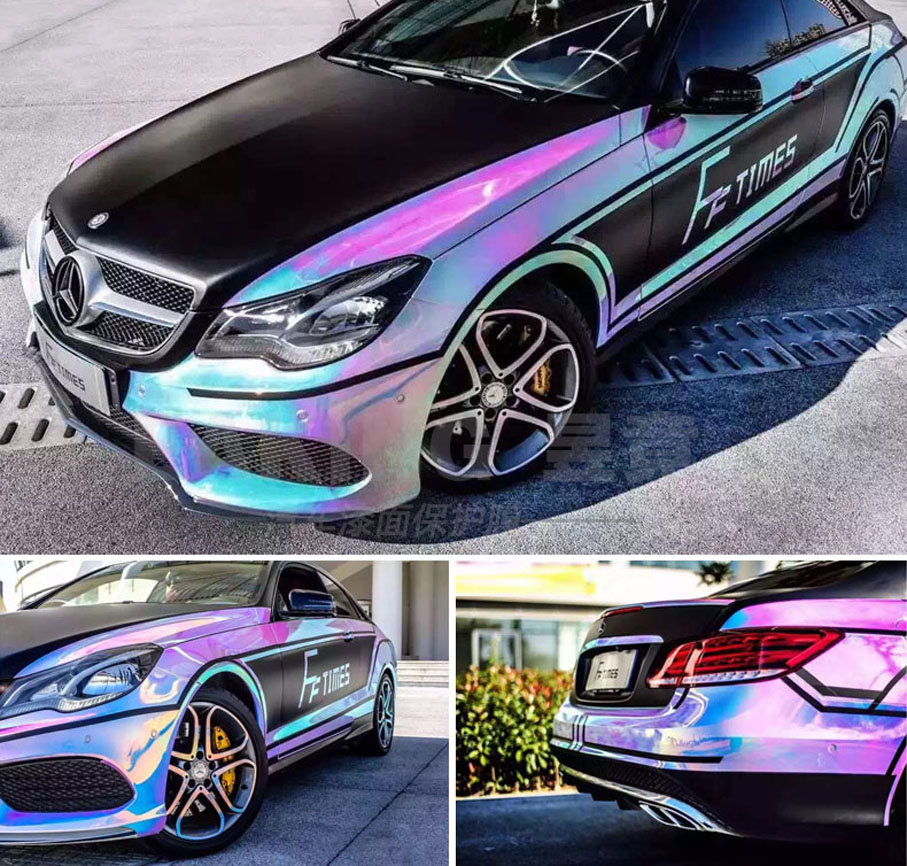 37CM/50CM Width Holographic OPAL White Chrome Vinyl Sheet Self Adhesive Vehicle Car Wrap Foil Sticker Air-Release