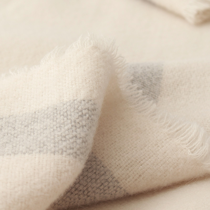 Original Brand Blanket Scarf Women Beige Color Stripe Cashmere Scarves Female Winter Thick Warm Shaw Wraps Bufanda