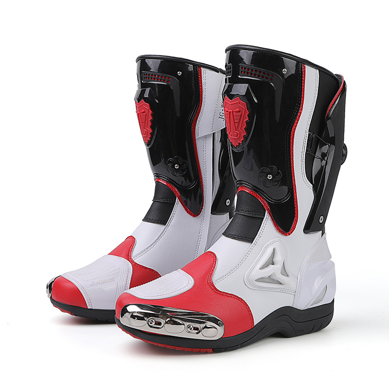 Leather Motorcycle Boots Men Anti-slip Motorcyclist Shoes Adventure Touring Motocross MTB Dirt Bike Boots Motorcycle Accessories