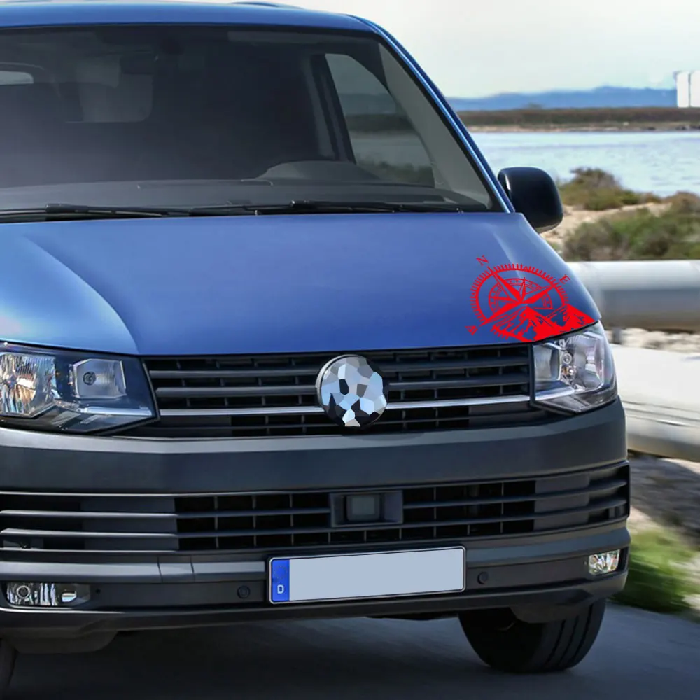 Car Stickers Camper Van COMPASS Graphics Body Decor Vinyl Film Decals Accessories For Volkswagen VW Transporter T4 T5 T6