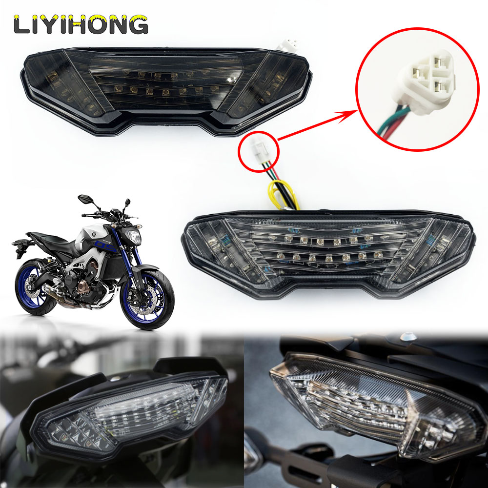 Motorcycle LED Tail Light Turn Signal Lamp Assembly for YAMAHA MT-09 FZ-09 14-16 FJ-09 MT09 Tracer 15-16