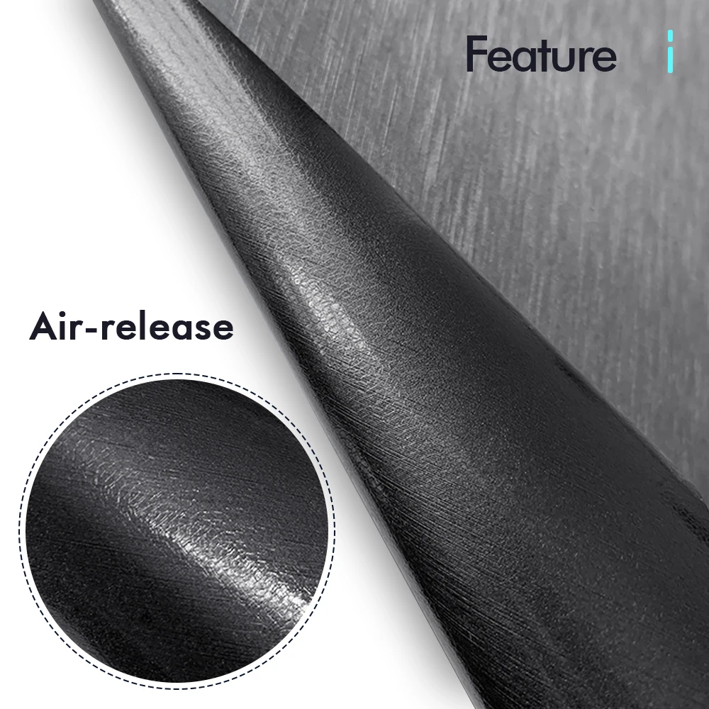 Vinyl Wrap Matt Brushed Aluminum Vinyl Wrap Film Waterproof PVC Vehicle Sticker Air Release Grey Matt Brushed Car Accessories