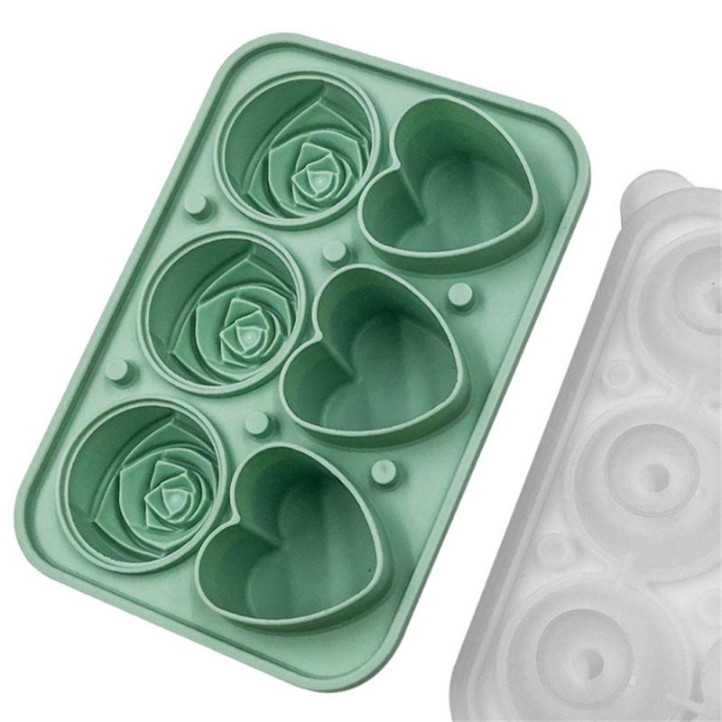 Puck Heart-shaped Covered Design Easy To Clean Healthy Material Low Temperature Resistance Ice Hockey Mold Ice Box Taste