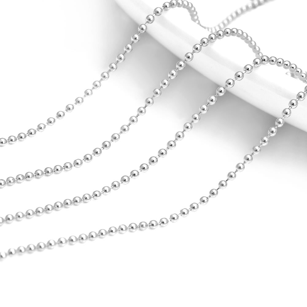 2 Meters 1.2MM 1.5MM 18K Gold Color Brass Ball Chains Beads Chains Necklace Chains Jewelry Making Supplies Findings Accessories
