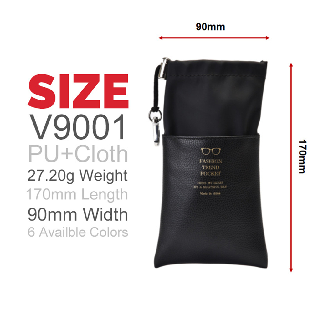 VIVIBEE Soft Leather Glasses Pouch Carry Sunglasses Bag Protector 2024 Women Handbag 1pc Waterproof Men Eyewear Case Container