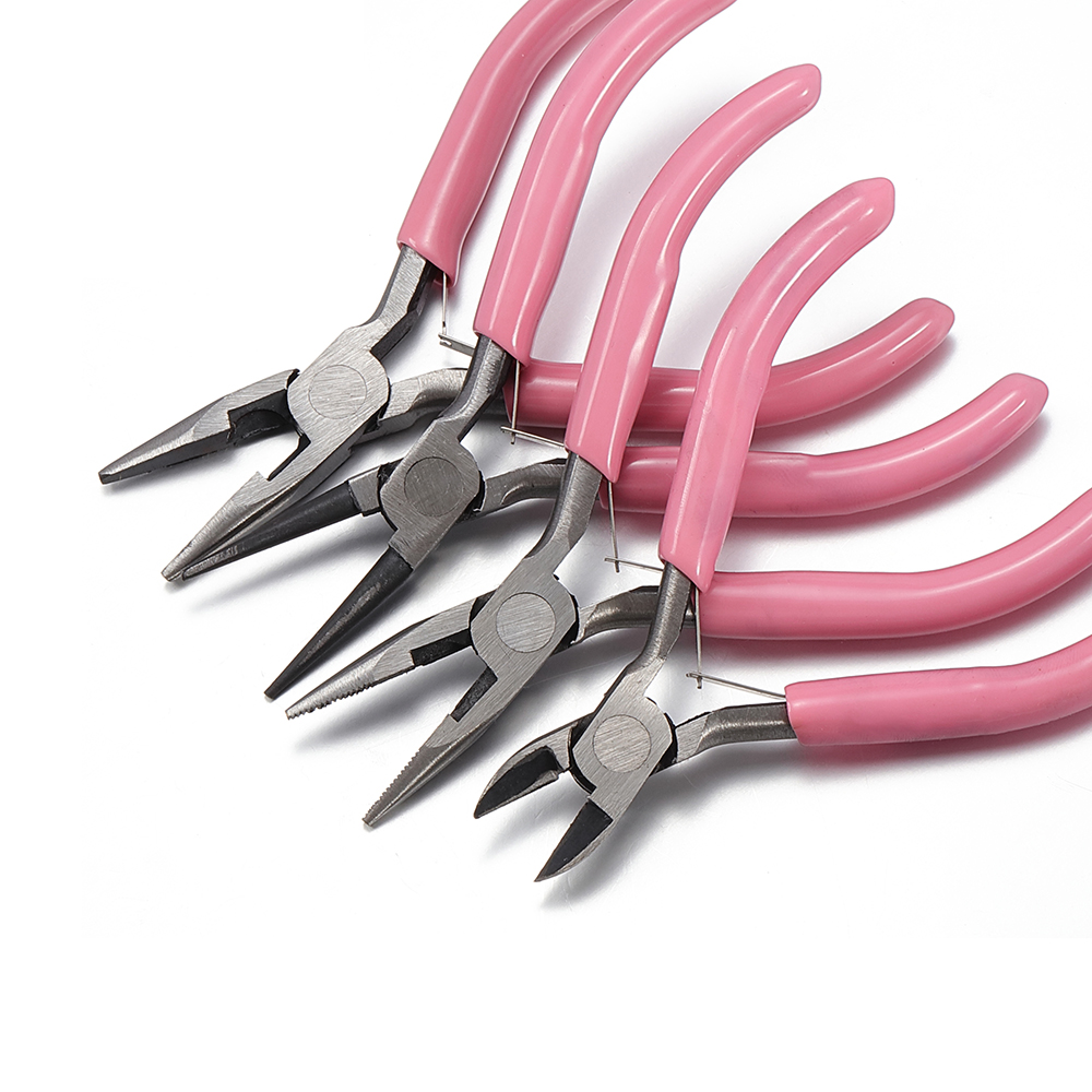 Pink Color Splicing and Fixing Jewelry Pliers Tools & Equipment Kit for DIY Jewelery Making Tools Handmde Craft Design Accessory
