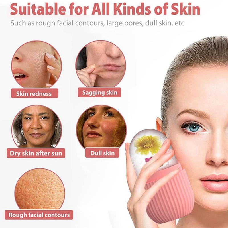 Ice Face Roller Massager,Ice-Cube Roller For Face,Eyes And Neck Naturally Conditioning And Skin Care,De-Puff Eye Bags