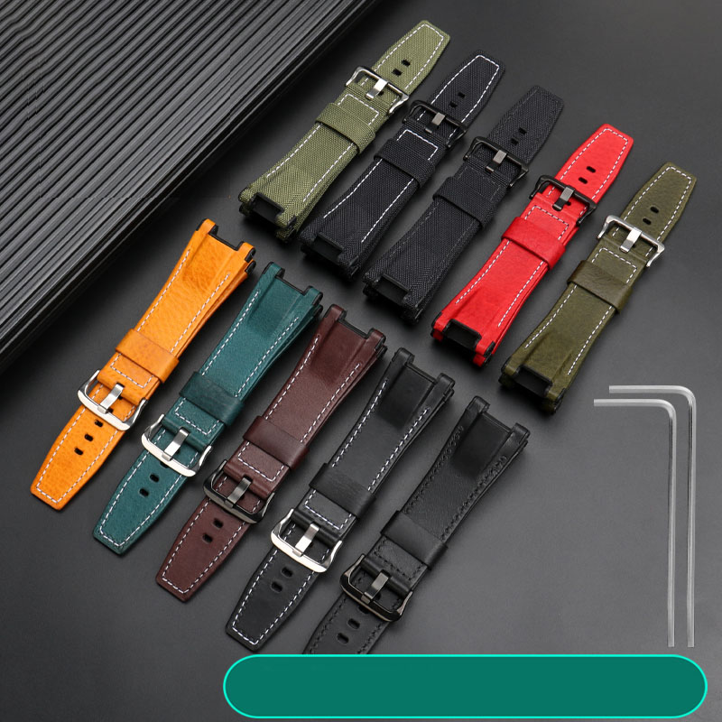 Watch Strap For Casio GST-S100G / S110 / S130L / W100G / W110 / 210B / 400G / 410 / Wristband 26*14mm Men's Leather watchBand