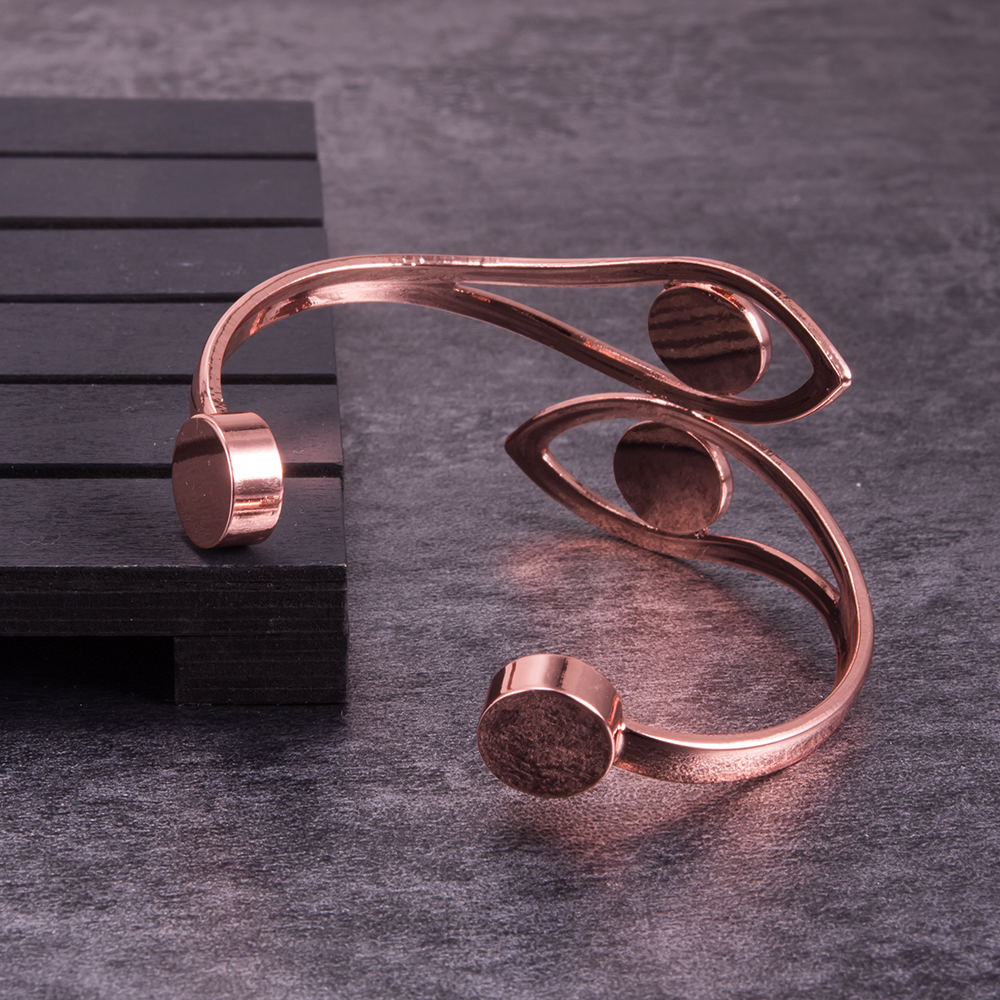 Dolphin Pure Copper Bracelets for Women Green Artificial Opal Magnetic Bangles Benefits Simple Adjustable Cuff Jewelry Female