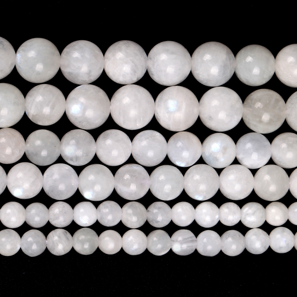 Natural Blue Moonstone Stone Round Gemstone Loose Spacer Bead For Jewelry Making 6/8/10/12mm DIY Bracelet Necklace