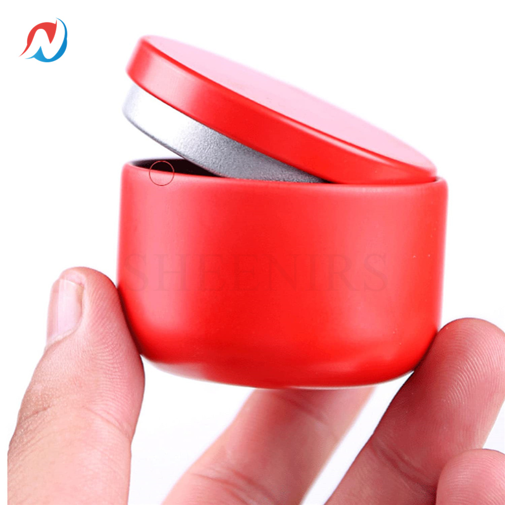 Sheenirs 18/50/100Pcs 50ml Aluminum Candle Tin Round Candle Containers Cosmetic Jars Oil Cream Pot Solid Aromatherapy Sealed