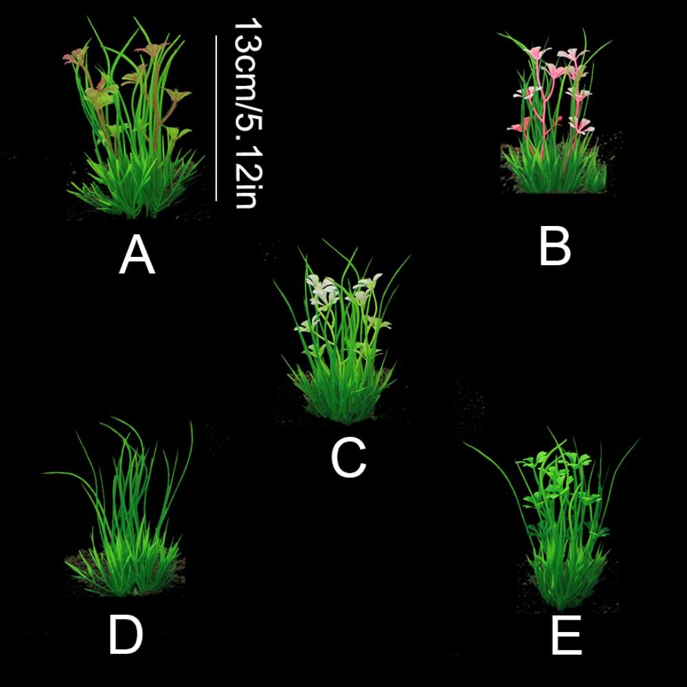 Green Artificial Aquarium Plants Underwater Weed Simulation Plastic Water Weeds Ornament 13cm Aquatic Green Plant Fish Tank