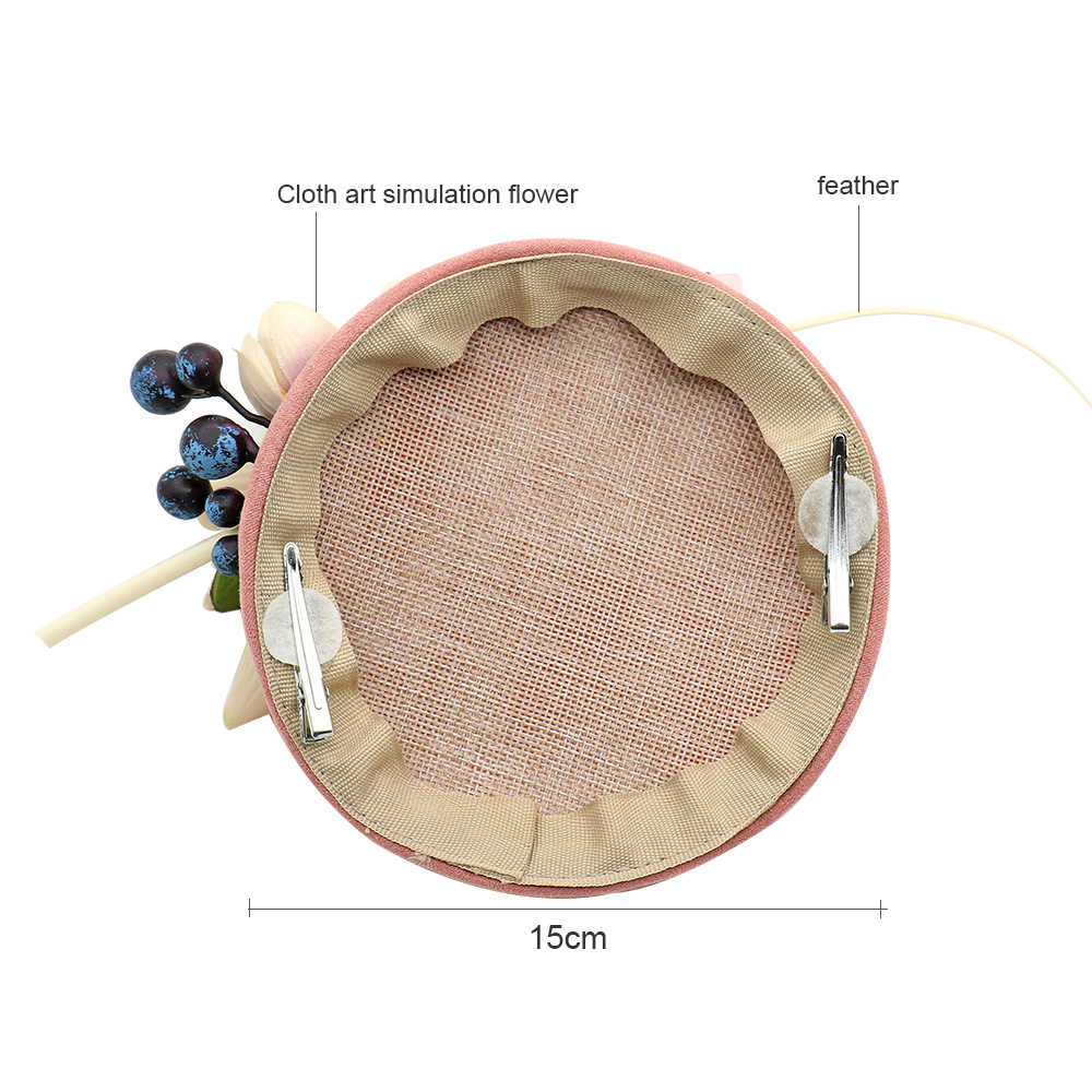 Fascinators Hat Women Girls Lotus Flowers Feathers Hat Hair Clip Accessories Cocktail Birthday Tea Party Wedding Bride Headwear