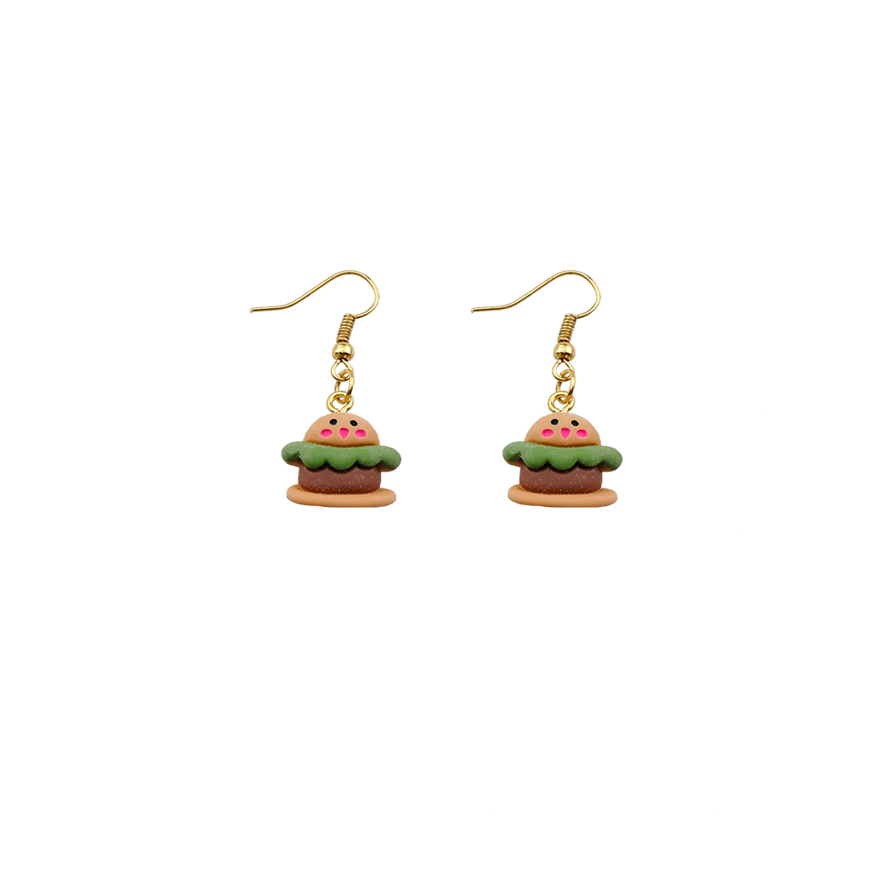 MM Creative Earring For Women Resin Hamburger French Fries Coke Drop Earrings Children Handmade Jewelry DIY Gifts