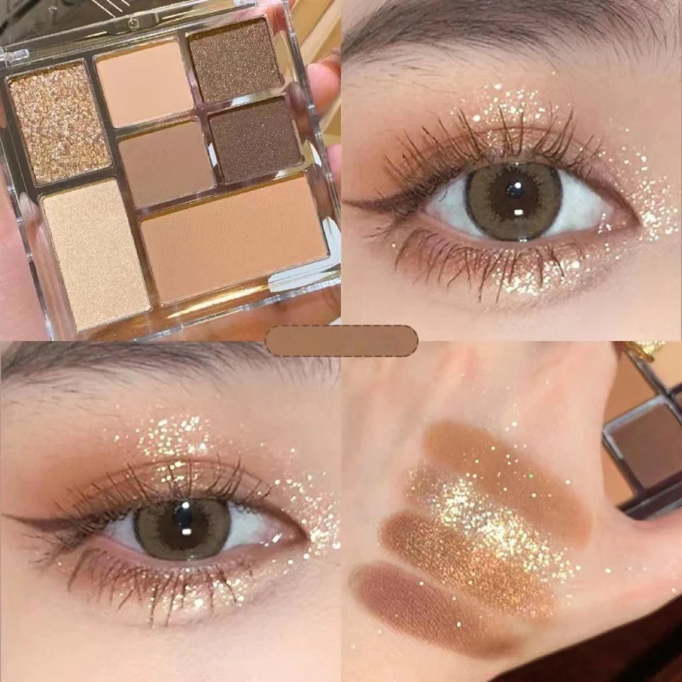 7 Colors Glitter Eyeshadow Make Up Palette Matte Shiny Eyeshadow Palettes Pearly Eye Shadow Eyes Pigments Women Korean Cosmetics 240624