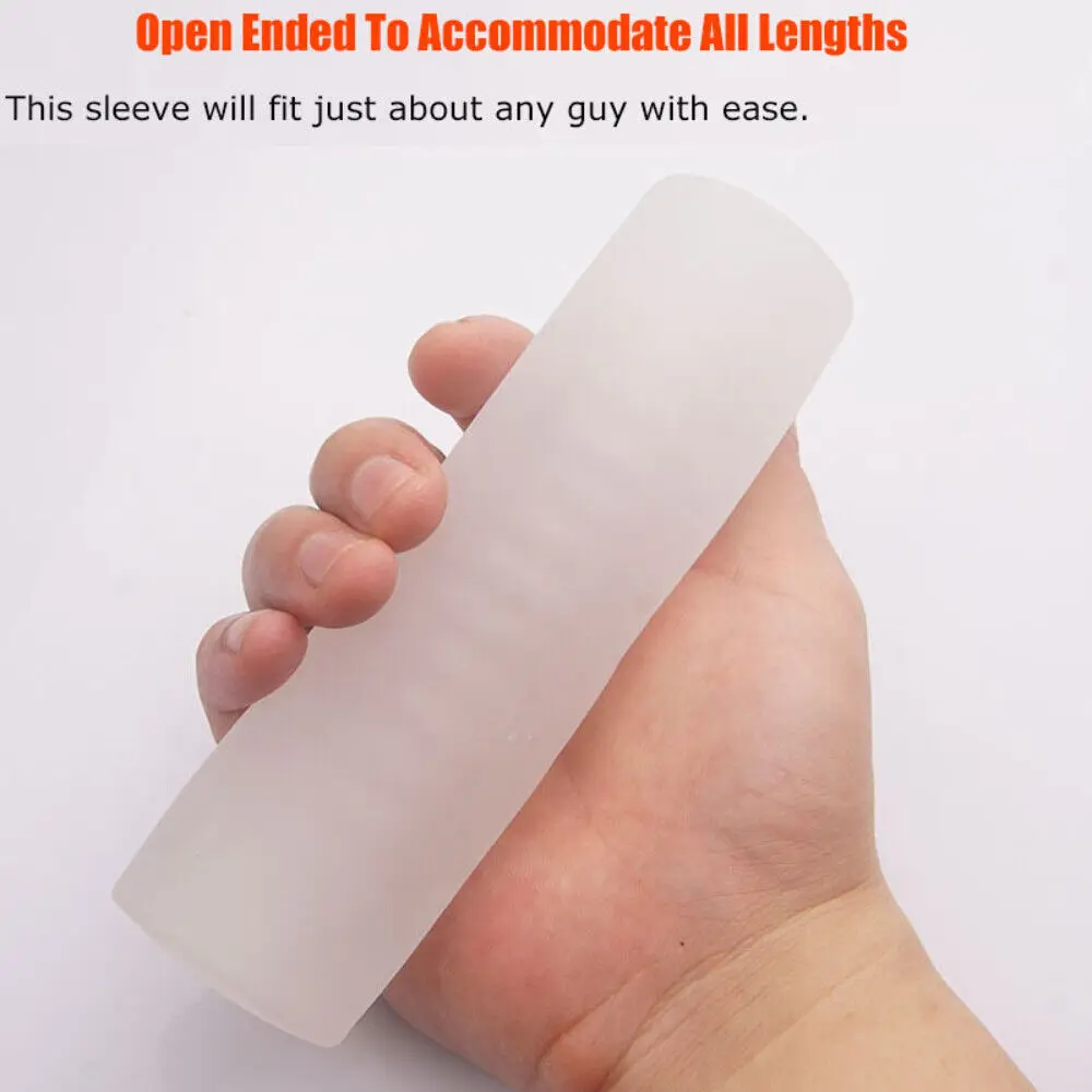 Soft Silicone Vacuum Pump Sleeve Penis Sleeve Tube Massager Condoms Male Masturbator Penis Enlargement Adult Sex Toy for Men 18+