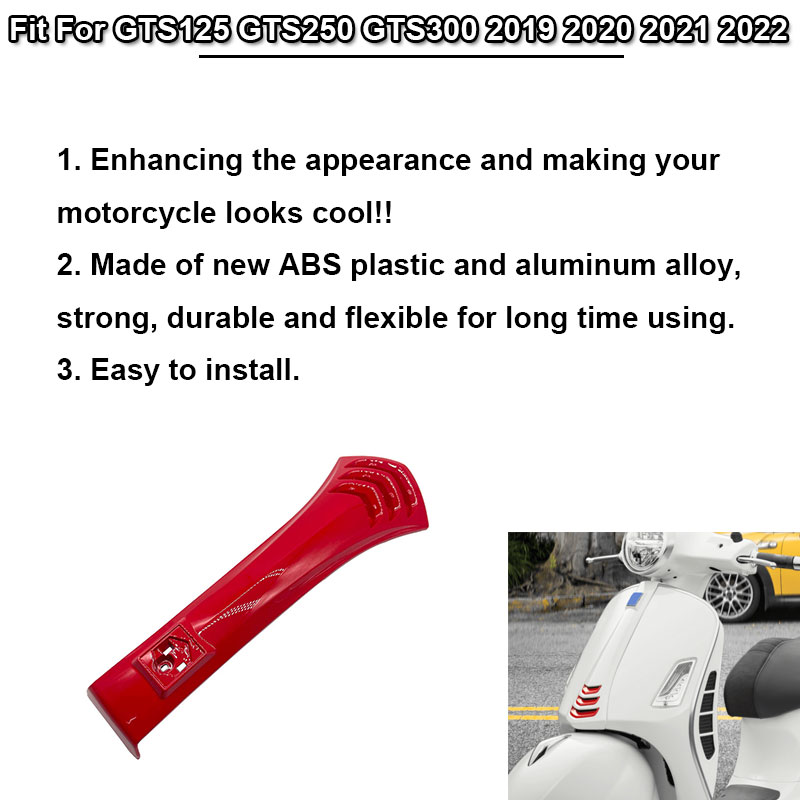 GTV300 Motorcycle Accessories Front Horn Head Fairing Cover Tie Belt Airvent BracketFit For VESPA GTS125 GTS250 GTS300 2019-2022