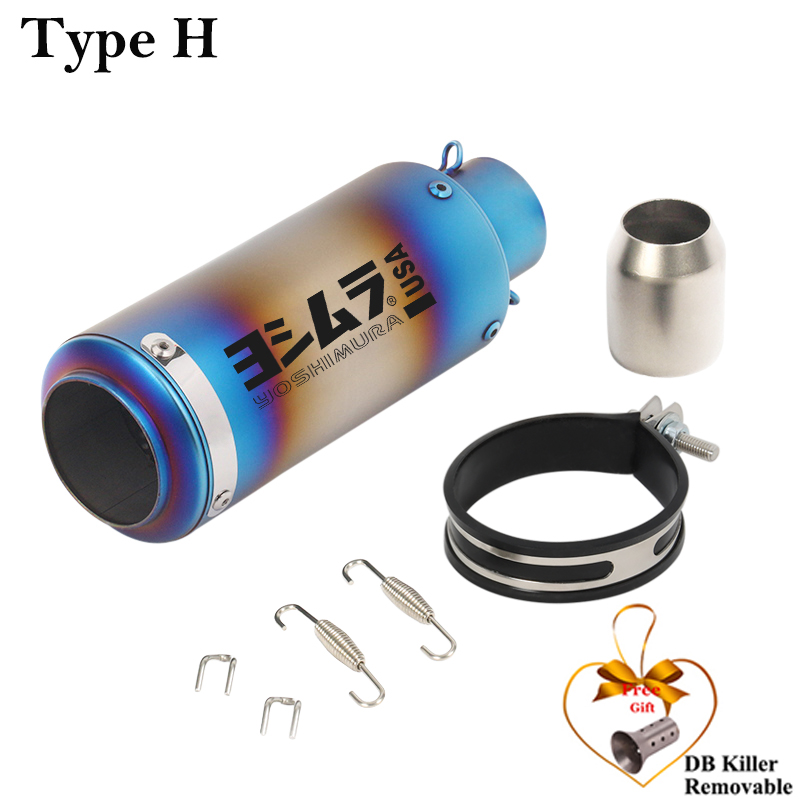 Universal Motorcycle 51MM Yoshimura Exhaust Pipe Escape Modify Moto Scooter Muffler DB Killer Remova For CBR1000RR MT09 R1 DUKE