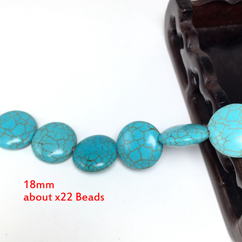 Round septum teardrop oval Horizontal hole pendant Natural Turquoises Loose Seed Beads For bracelet necklace Jewelry Making DIY
