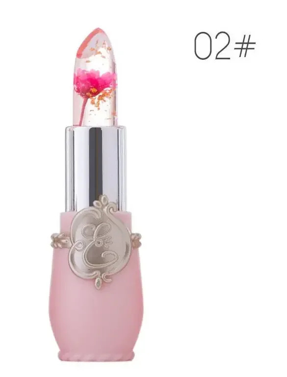 Waterproof lipstick jelly flower transparent color discolored lipstick lasting for 6 long colors flowery lipstick 240705